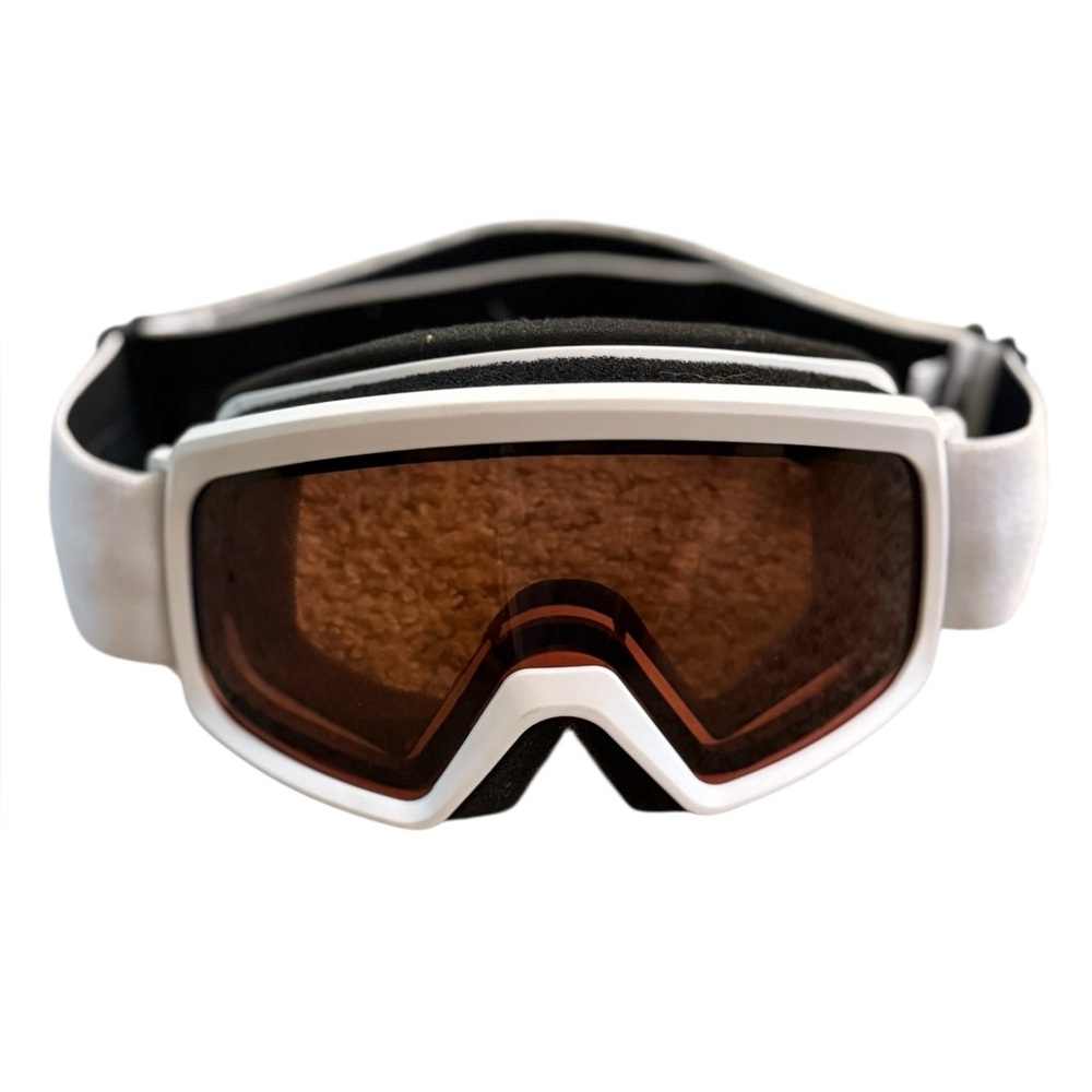 White and Black Ski Goggles with Brown Lens (toddler)